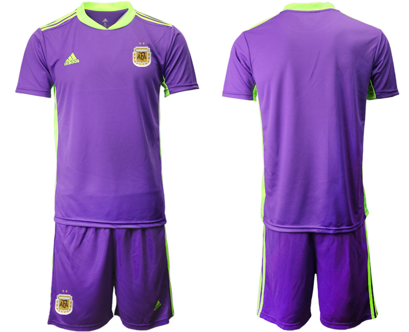 Men 2020-2021 Season National team Argentina goalkeeper purple Soccer Jersey->argentina jersey->Soccer Country Jersey